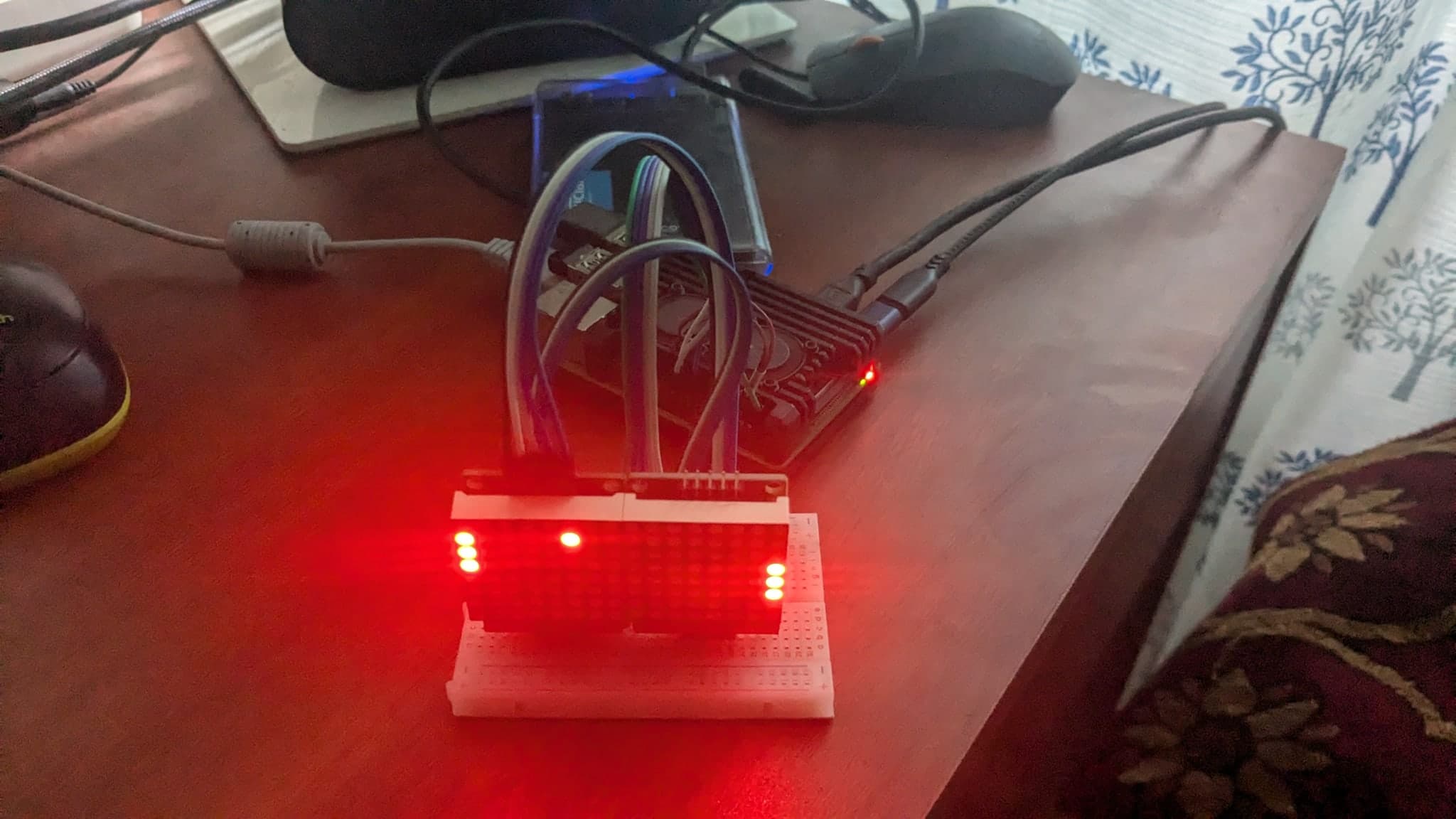 LED-matrix Pong evidence